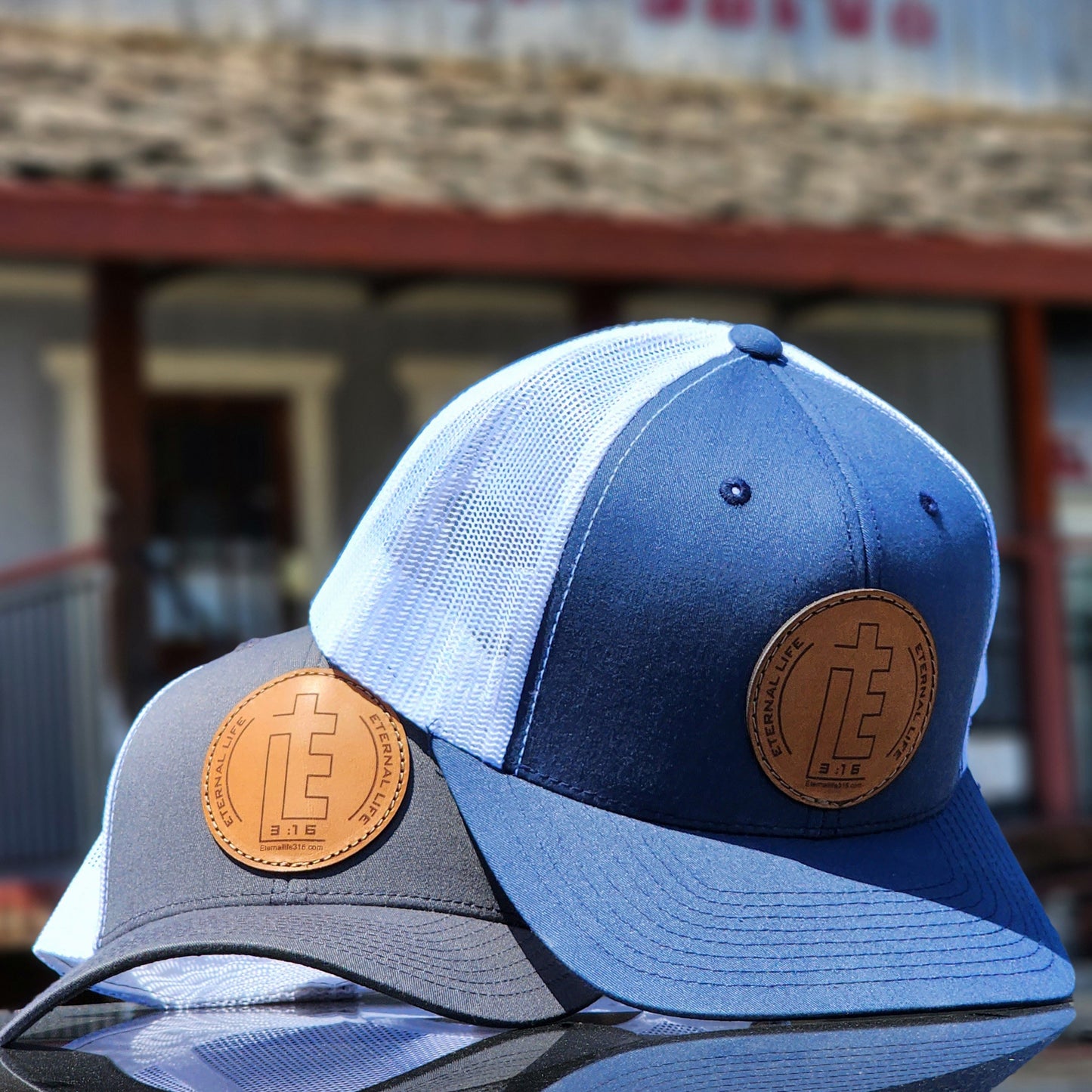 Snap Back Leather Patches